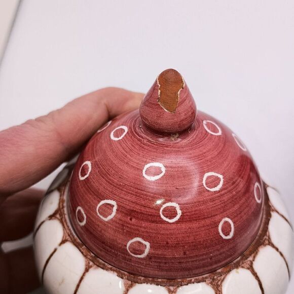 VTG MCM Norway Clay Pottery Keramik Sugar Bowl Lid Creamer Pitcher Kongsberg? - Picture 3 of 8